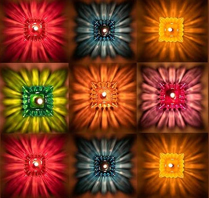 3D Reflection Diya Set - Festive Diwali Decor